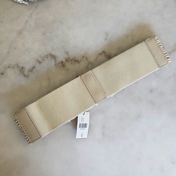 Anthropologie Macrame Belt size M medium NWT Crochet Creme Ivory Cream - Picture 3 of 5